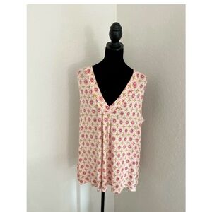 Women Croft & Barrow Sleeveless Tank woman’s size XL multi color Floral